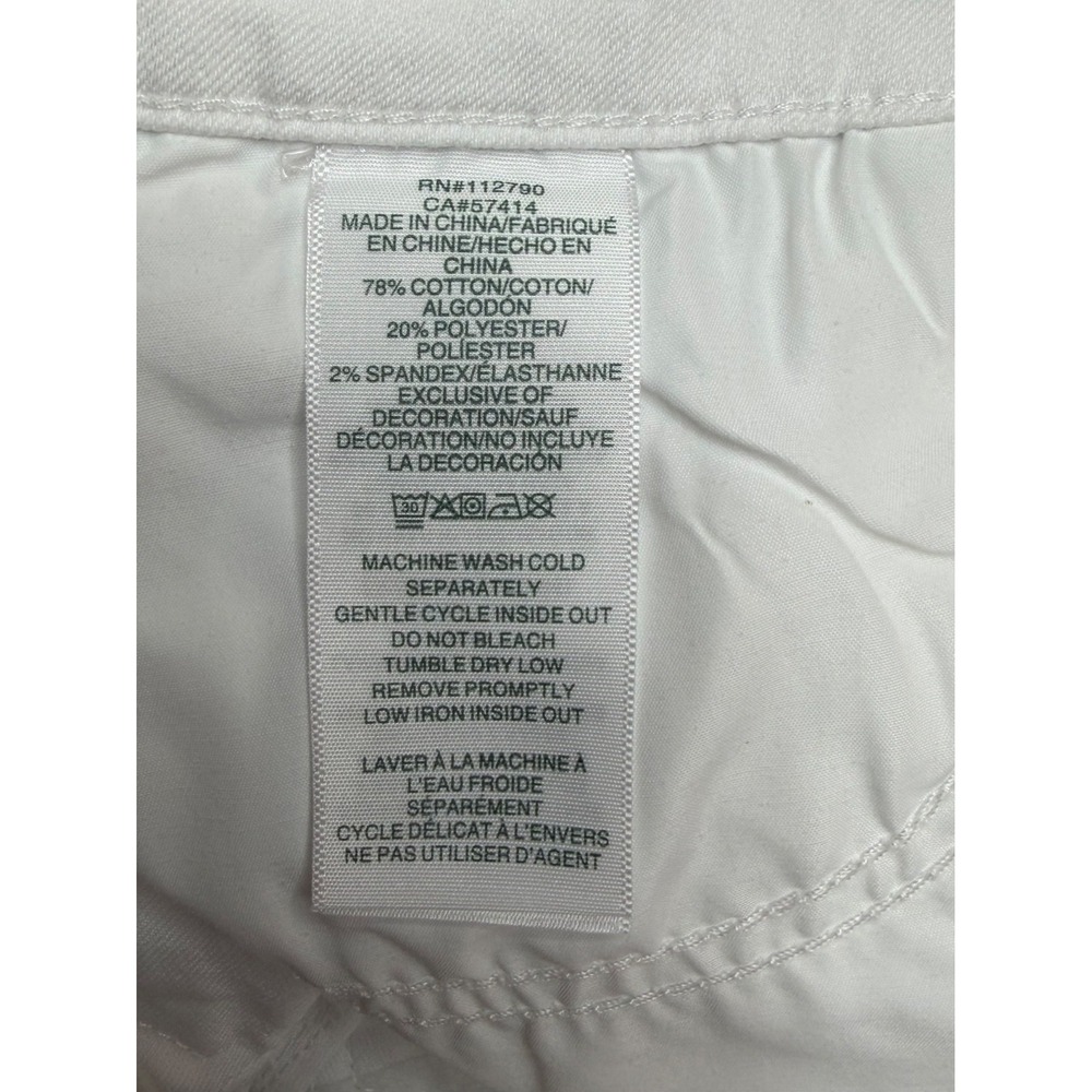 True Religion Joey Cut Off Shorts White Pink Stitch Low Rise Flap Pocket W29 NWT - Picture 12 of 16